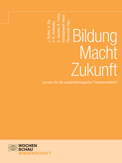 Title details for Bildung Macht Zukunft by Jannis Eicker - Available